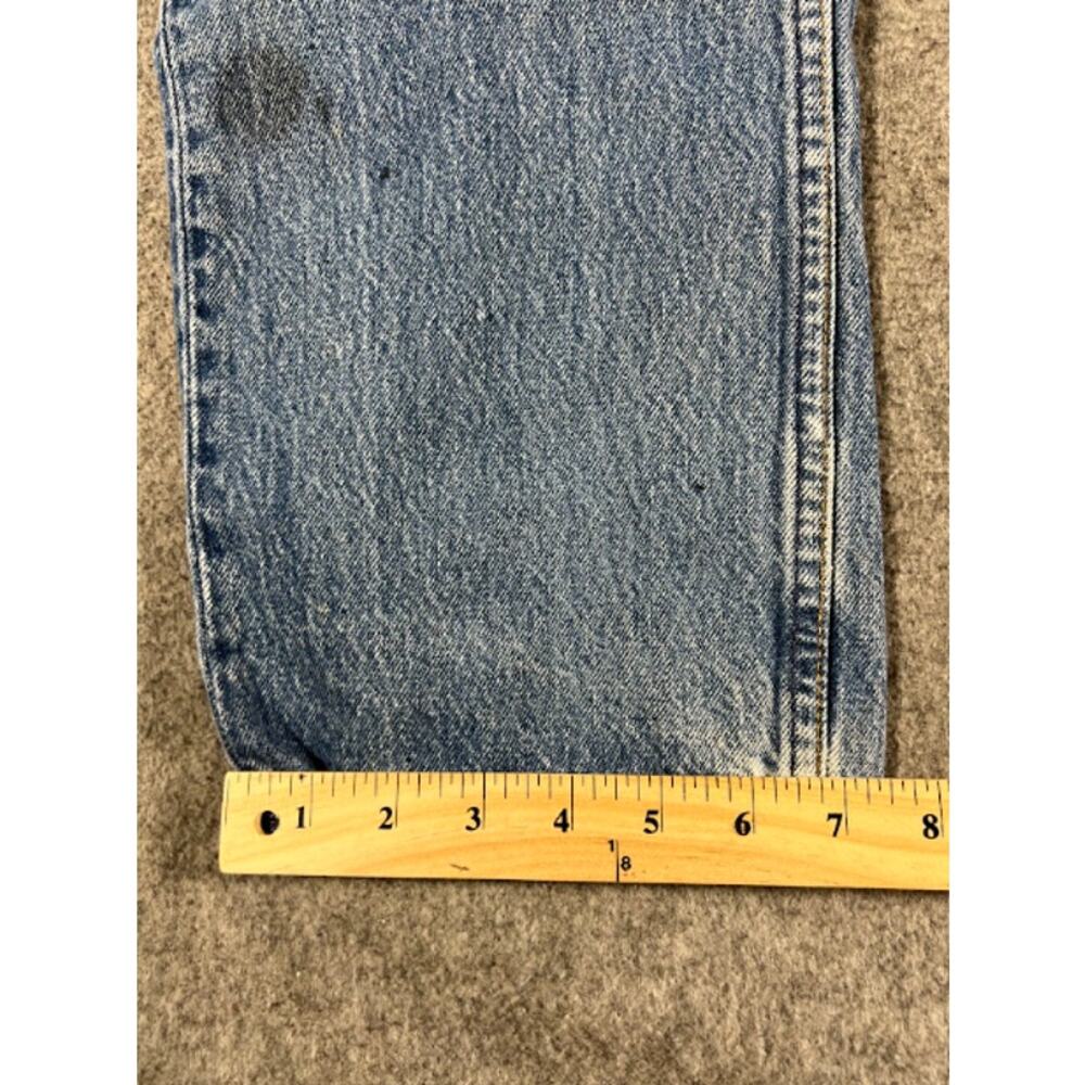VTG 80s Levis 501 Jeans Men 34x34 Blue Light Wash Straight Distressed Streetwear - Picture 11 of 13